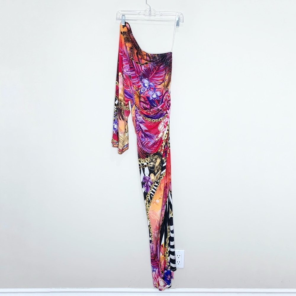 NEW Camilla Wild Loving One Shoulder Jersey Dress (Sz S) Jewel Embellished Maxi - Picture 9 of 16